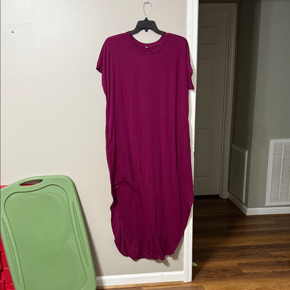 SHEIN Deep Purple Maxi Dress
